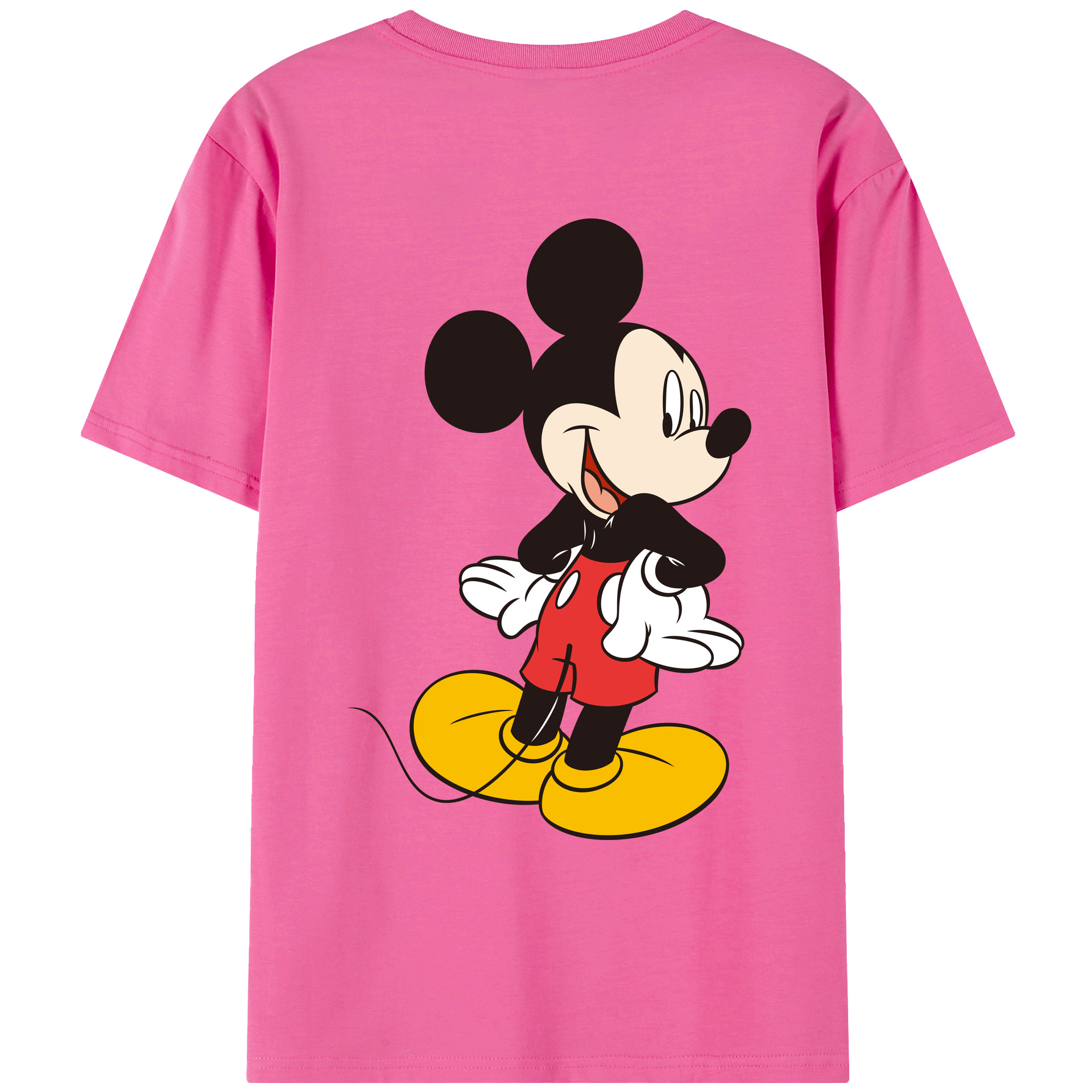 （画像用） ミッキーマウス Mickey Mouse レディース半袖Tシャツ(バックプリント)